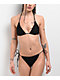 Damsel Becca Web Crochet Black High Leg Bikini Bottom - Thumbnail image 1 of 4