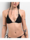 Damsel Becca Web Crochet Black Triangle Bikini Top - Thumbnail image 1 of 4