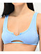 Damsel Bell Ribbed Light Blue Sport Bikini Top