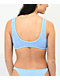 Damsel Bell Ribbed Light Blue Sport Bikini Top