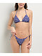 Damsel Bella Floral Ditsy Blue & Red Reversible High Leg Bikini Bottom - Thumbnail image 2 of 6