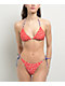 Damsel Bella Floral Ditsy Blue & Red Reversible High Leg Bikini Bottom - Thumbnail image 1 of 6