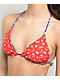 Damsel Bella Floral Ditsy Blue & Red Reversible Triangle Bikini Top - Thumbnail image 3 of 6