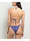 Damsel Bella Floral Ditsy Blue & Red Reversible Triangle Bikini Top - Thumbnail image 5 of 6