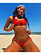 Damsel Boa Red Python Cutout Sport Bikini Top - Thumbnail image 3 of 3
