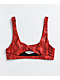 Damsel Boa Red Python Cutout Sport Bikini Top - Thumbnail image 1 of 3