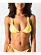 Damsel Bridget Beaded Yellow Triangle Bikini Top - Thumbnail image 1 of 4
