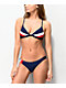 Damsel Bright Navy Colorblock Triangle Bikini Top