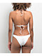Damsel Chanel Heart Rib White High Leg Bikini Bottom - Thumbnail image 2 of 4