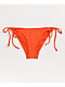 Damsel Florescent Orange Ribbed Super Cheeky Bikini Bottom