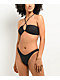 Damsel Jules Crinkle Dust Black High Leg Bikini Botttom - Thumbnail image 1 of 4