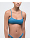 Damsel Kate Atlas Blue Ribbed Bralette Bikini Top