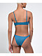 Damsel Kate Atlas Blue Ribbed Super Cheeky Bikini Bottom