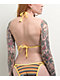 Damsel Liv Orange Stripe High Leg Bikini Bottom - Thumbnail image 2 of 3