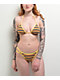 Damsel Liv Orange Stripe High Leg Bikini Bottom - Thumbnail image 1 of 3