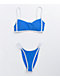Damsel Maldive Mini Rib Blue Bandeau Bikini Top - Thumbnail image 4 of 4