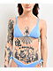 Damsel Meg Stitched Blue Triangle Bikini Top - Thumbnail image 1 of 4