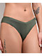 Damsel Olive Corded Rib Army Green High Leg Bikini Bottom - Thumbnail image 3 of 4