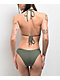 Damsel Olive Corded Rib Army Green High Leg Bikini Bottom - Thumbnail image 2 of 4