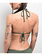 Damsel Olive Corded Rib Army Green Triangle Bikini Top - Thumbnail image 2 of 4
