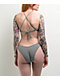 Damsel Rosie Black & White Gingham High Leg Bikini Bottom - Thumbnail image 2 of 4