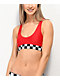 Damsel Tana Checkers Red Bikini Top