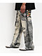 Decibel Printed Grey Straight Leg Jeans - Thumbnail image 7 of 8