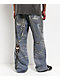 Decibel Printed Indigo Straight Leg Jeans - Thumbnail image 2 of 8