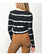 Dickies Black & White Tie Dye Long Sleeve Crop Shirt - Thumbnail image 2 of 3