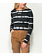 Dickies Black & White Tie Dye Long Sleeve Crop Shirt - Thumbnail image 1 of 3