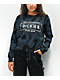 Dickies Blue & Black Tie Dye Cropped Crewneck Sweatshirt - Thumbnail image 1 of 3