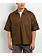 Dickies Cadiz Brown Quarter Zip Work Shirt - Thumbnail image 1 of 3