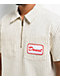 Donut Cream Pinstripe Quarter Zip Work Shirt - Thumbnail image 3 of 3