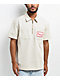 Donut Cream Pinstripe Quarter Zip Work Shirt - Thumbnail image 1 of 3