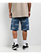 Donut Logo Blue Wash Denim Shorts - Thumbnail image 2 of 6