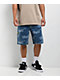 Donut Logo Blue Wash Denim Shorts - Thumbnail image 1 of 6