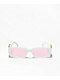 Dragon Arm White & Pink Rectangle Sunglasses - Thumbnail image 3 of 3