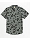 Dravus Alvin Floral Dark Grey Short Sleeve Button Up Shirt