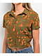 Dravus Birdie Green Crop Button Up Shirt - Thumbnail image 3 of 4