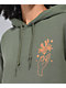 Dravus Bloom Hands Olive Green Hoodie - Thumbnail image 3 of 3