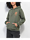 Dravus Bloom Hands Olive Green Hoodie - Thumbnail image 2 of 3
