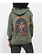 Dravus Bloom Hands Olive Green Hoodie - Thumbnail image 1 of 3