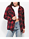Dravus Cairn Red & Black Sherpa Flannel Shirt - Thumbnail image 1 of 5