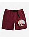 Dravus Feat Burgundy Shorts - Thumbnail image 1 of 4