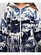 Dravus Helia Landscape White & Blue Fleece Zip Hoodie - Thumbnail image 3 of 4