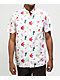 Dravus Peace Out White Short Sleeve Button Up Shirt - Thumbnail image 1 of 3