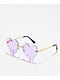 Dripping Hearts Purple & Gold Sunglasses