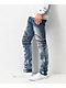 Dript Denim D.029 Biker jeans ajustados azules