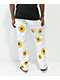 Dript Denim Sunflower Jeans ajustados estilo carpintero blancos