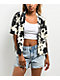 Duvin Cow Design Short Sleeve Button Up Boxy Shirt - Thumbnail image 1 of 4